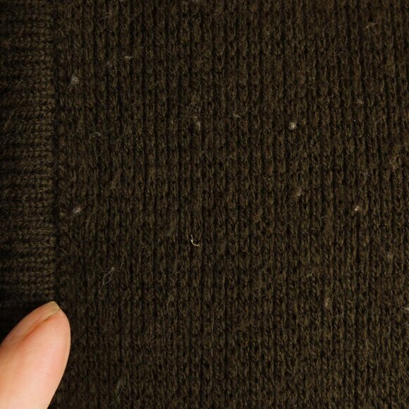 Vintage 1950s 1960s Cardigan, Jaguar Mexican Brown and White Sweater, Size 40 - Picture 10 of 10